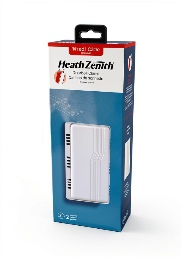 Heath Zenith Wired Mechanical Doorbell Chime, White Plastic, 2 Tunes-7