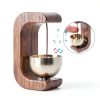 Magnetic Shopkeepers Bell - Vintage Wooden Wind Chime with Brass Bell-5