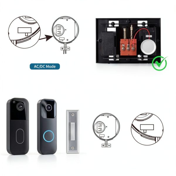 Wireless Doorbell Chime Bistee for Blink Video Doorbell White 1 Chime-1