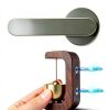 Magnetic Shopkeepers Bell - Vintage Wooden Wind Chime with Brass Bell-4