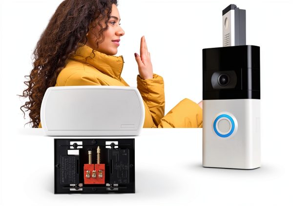 Newhouse Hardware CHM24V White 24-Volt Wired Doorbell Chime | Electrical Door Bell for Homes | Hard-Wired Door Chimes with Front Door Ding-Dong and Rear Tone | Home Improvement Electrical Equipment-5