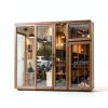 Magnetic Door Chime 2-Pack Beech Wood Brass Rustic Style CXML Model-6