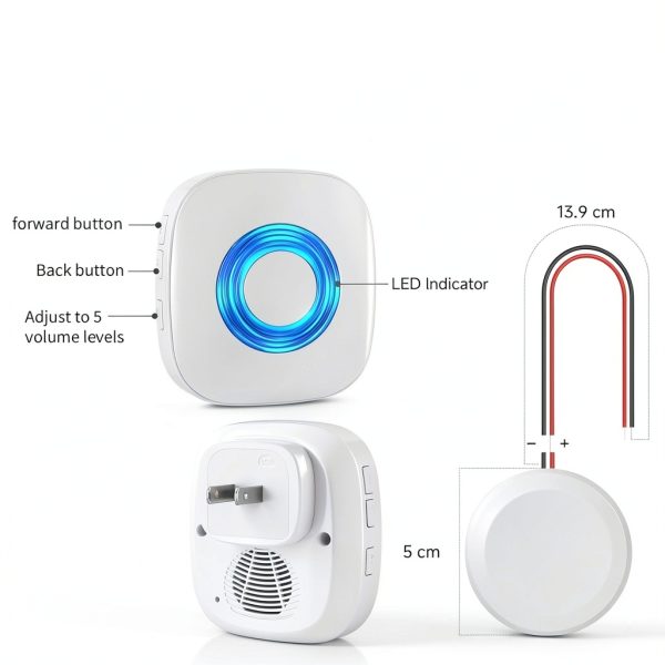 Wireless Doorbell Chime Bistee for Blink Video Doorbell White 1 Chime-8