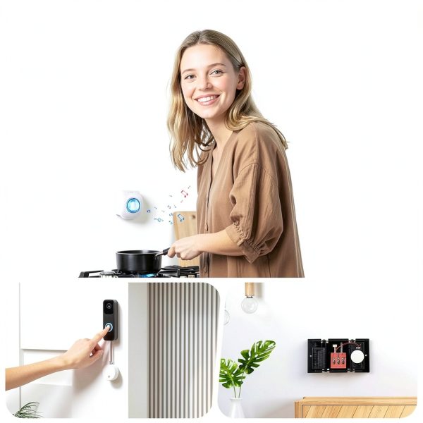 Wireless Doorbell Chime Bistee for Blink Video Doorbell White 1 Chime-2
